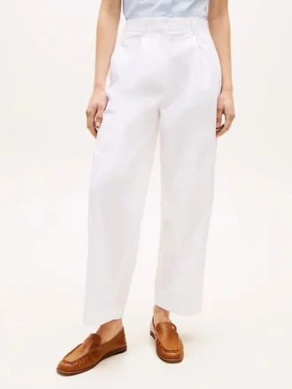 Pantalón chino de sarga plisado