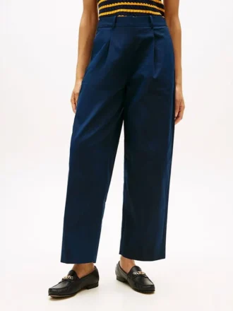 Pantalón chino de sarga plisado