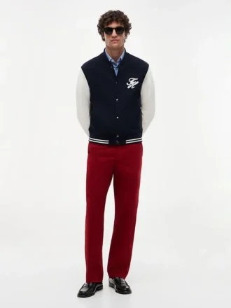 Pantalón chino elástico teñido en prenda de la línea New York Label