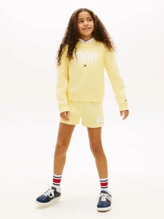 Pantalón corto con logo Tommy para niña