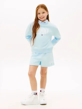 Pantalón corto con logo Tommy para niña