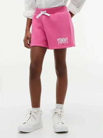 Pantalón corto con logo Tommy para niña