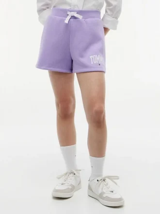 Pantalón corto con logo Tommy para niña