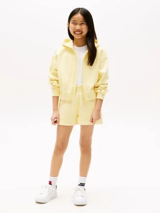 Pantalón corto de sudadera con bandera tonal para niños