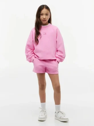 Pantalón corto de sudadera con bandera tonal para niños