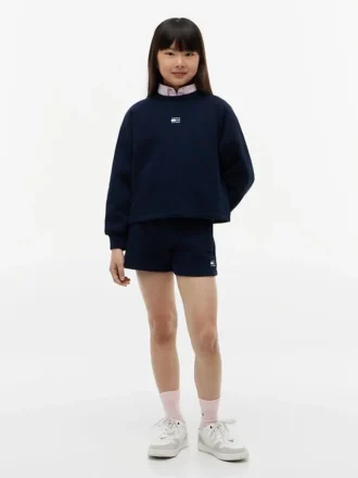 Pantalón corto de sudadera con bandera tonal para niños