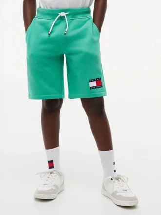 Pantalón corto de sudadera con logo de bandera para niños