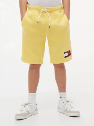 Pantalón corto de sudadera con logo de bandera para niños