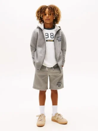 Pantalón corto de sudadera con logo para niños