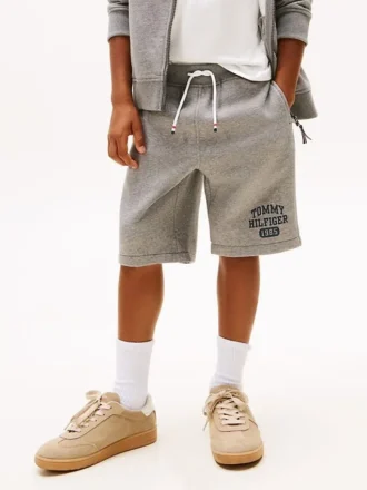Pantalón corto de sudadera con logo para niños
