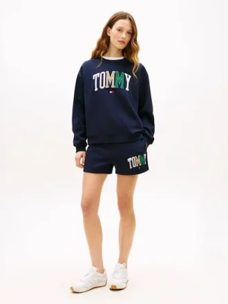 Pantalón corto de sudadera multicolor con el logotipo de Tommy