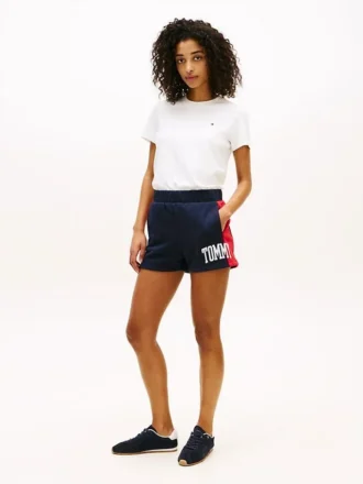 Pantalón corto de sudadera Varsity Tommy Logo Colorblock
