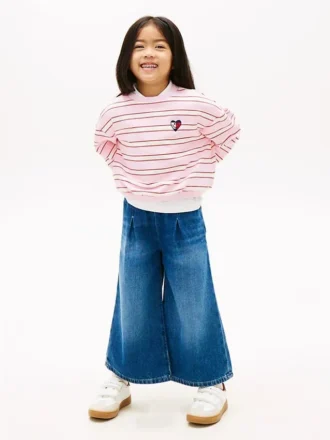Pantalón culotte de mezclilla para niñas
