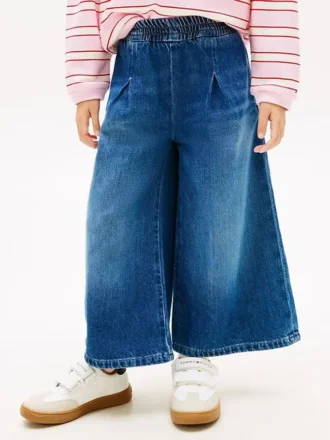 Pantalón culotte de mezclilla para niñas