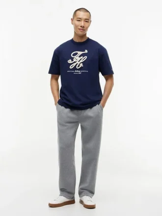 Pantalón de chándal de felpa cepillada de corte holgado