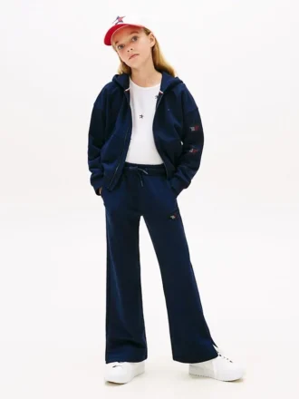 Pantalón de chándal infantil con logotipo de estrella de strass