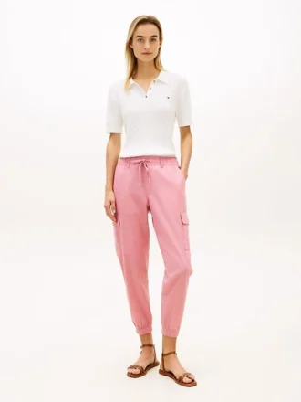 Pantalón jogger cargo de algodón elástico