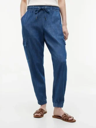 Pantalón jogger cargo de algodón elástico