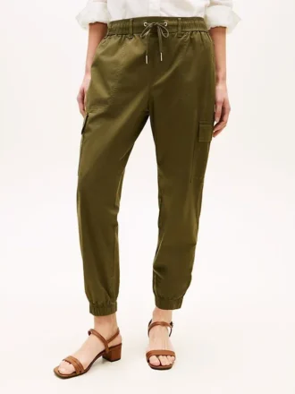 Pantalón jogger cargo de algodón elástico