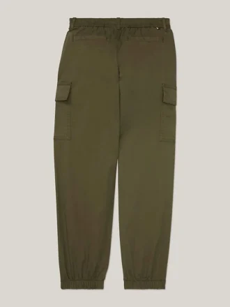 Pantalón jogger chino cargo elástico para niña