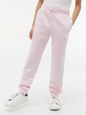 Pantalón jogger infantil con logo Tommy estilo universitario