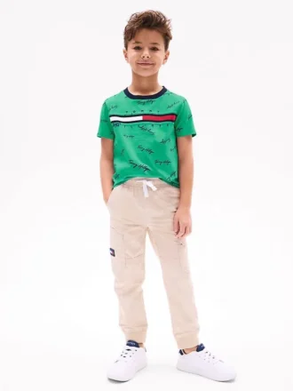 Pantalones cargo elásticos para niños