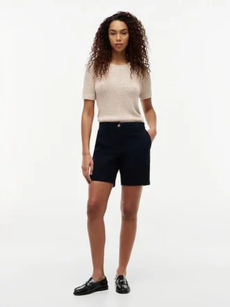 Pantalones cortos chinos elásticos de 7″