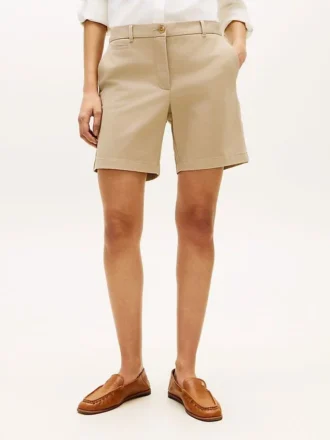 Pantalones cortos chinos elásticos de 7″