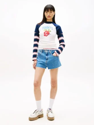 Pantalones cortos de mezclilla con dobladillo sin rematar de Tommy Jeans