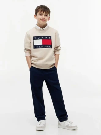 Pantalones de popelín elástico Paper-Touch para niños