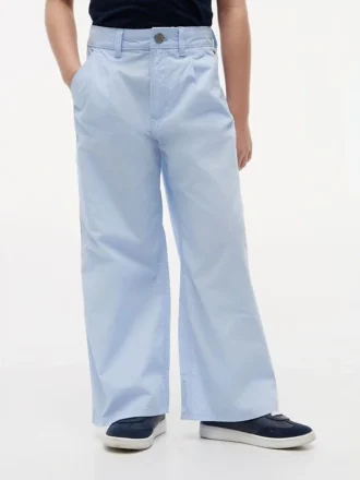 Pantalones de talle alto y pierna ancha para niña