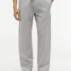 Pantalones holgados de mezcla de algodón y lino