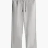 Pantalones holgados de mezcla de algodón y lino