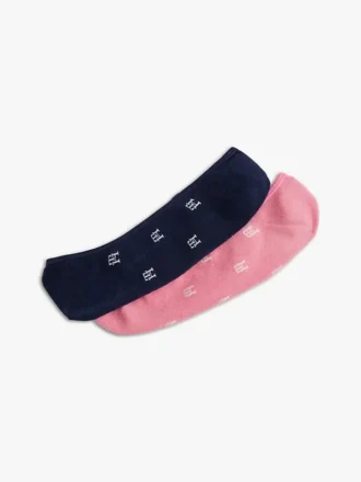 Paquete de 2 pares de calcetines invisibles con monograma integral