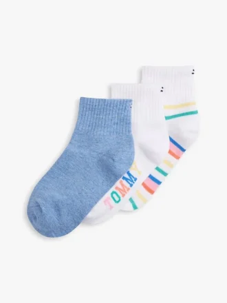 Paquete de 3 pares de calcetines cortos de colores para niñas