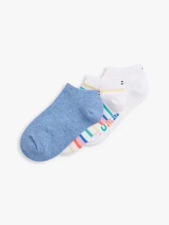 Paquete de 3 pares de calcetines cortos de colores para niños