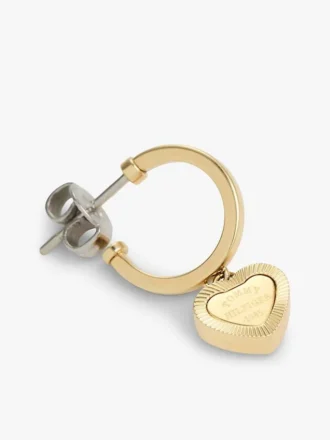 Pendientes de aro con charm de corazón