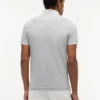 Polo de piqué elástico con rayas en bloque y corte ajustado