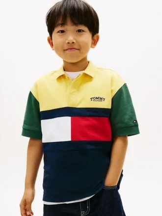 Polo de rugby con bloques de color para niños Polo de rugby con bloques de color para niños