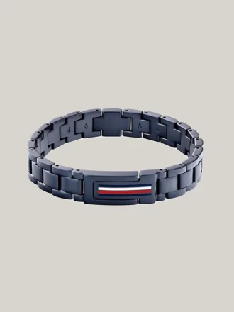 Pulsera de acero inoxidable con rayas de bandera