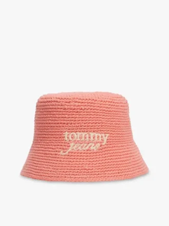 Sombrero de pescador de ganchillo Tommy Jeans