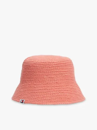 Sombrero de pescador de ganchillo Tommy Jeans