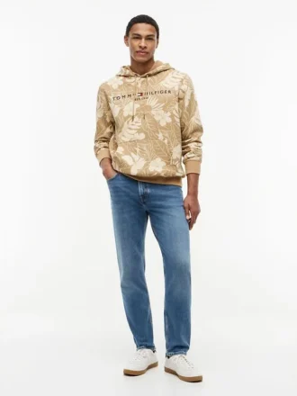 Sudadera con capucha y estampado tropical