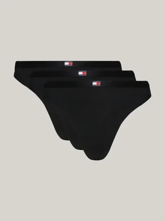 Tanga con el logotipo de la bandera de Tommy Jeans, paquete de 3 Tanga con el logotipo de la bandera de Tommy Jeans, paquete de 3