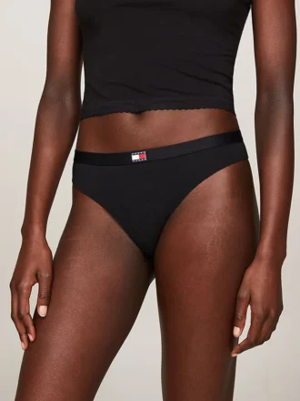 Tanga con el logotipo de la bandera de Tommy Jeans, paquete de 3 Tanga con el logotipo de la bandera de Tommy Jeans, paquete de 3