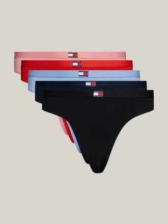 Tanga con el logotipo de la bandera de Tommy Jeans, paquete de 5 Tanga con el logotipo de la bandera de Tommy Jeans, paquete de 5