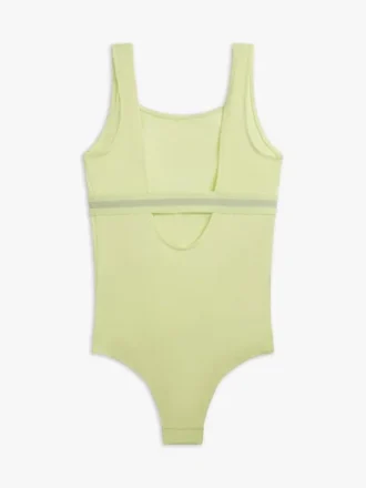 Traje de baño con cuello cuadrado y logotipo para niñas