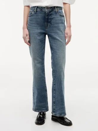 Vaqueros bootcut elásticos de talle medio