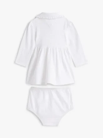 Vestido polo elástico de manga larga para bebés