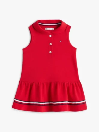 Vestido polo elástico sin mangas para bebés